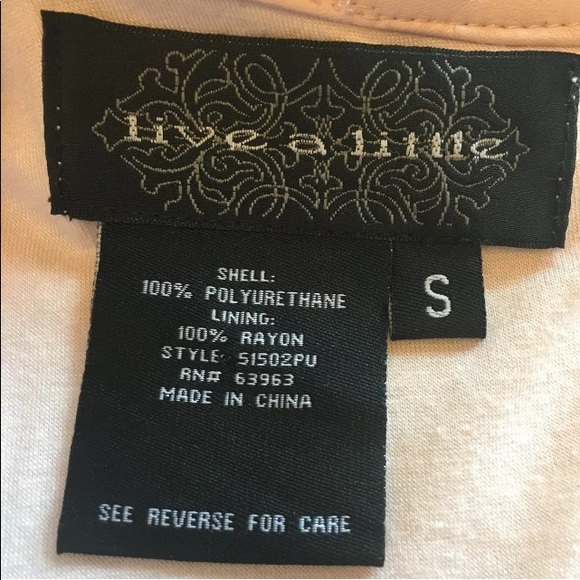 Laser Cut Pink Zip Back Vegan Leather Top Small - Picture 4 of 5